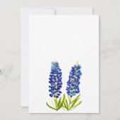 Bluebonnets Blauw Bloemen Texas Rustieke Bruiloft Kaart (Achterkant)