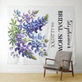 Bluebonnets Blauwe Bloem Bruids Bruiloft Foto Boot Wandkleed (In Situ (horizontaal))