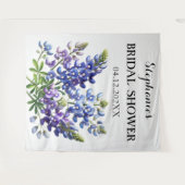 Bluebonnets Blauwe Bloem Bruids Bruiloft Foto Boot Wandkleed (Voorkant (horizontaal))