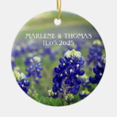 Bluebonnets Blauwe Bloemen Texas Bloemen Bloemen B Keramisch Ornament (Voorkant)