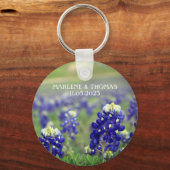 Bluebonnets Blauwe Bloemen Texas Bloemen Bloemen B Sleutelhanger (Voorkant)