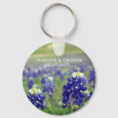 Bluebonnets Blauwe Bloemen Texas Bloemen Bloemen B Sleutelhanger (Achterkant)