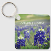 Bluebonnets Blauwe Bloemen Texas Bloemen Bloemen B Sleutelhanger (Voorkant)