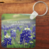 Bluebonnets Blauwe Bloemen Texas Bloemen Bloemen B Sleutelhanger (Achterkant)