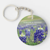 Bluebonnets Blauwe Bloemen Texas Bloemen Bloemen B Sleutelhanger (Voorkant)