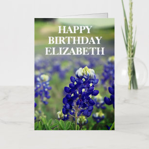 Bluebonnets Blauwe Bloemen Texas Bloemen Verjaarda Folie Wenskaart