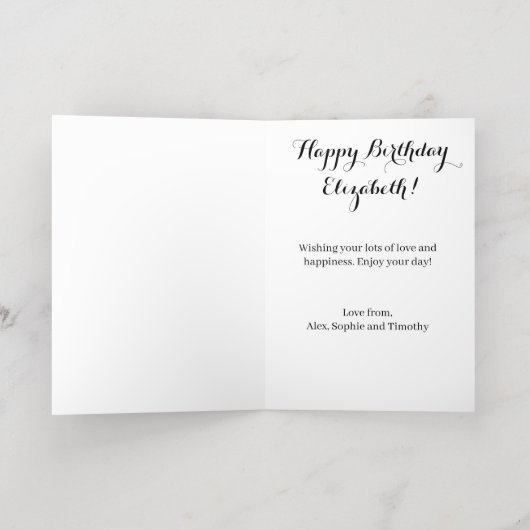 Bluebonnets Blauwe Bloemen Texas Bloemen Verjaarda Folie Wenskaart (Binnenlaag)