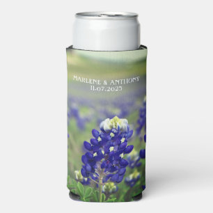 Bluebonnets Blauwe Bloemen Texas Bloemige Bruiloft Seltzer Blikjeskoeler