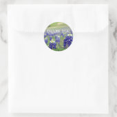 Bluebonnets Blauwe Bloemen Texas Bloemstuk  Ronde Sticker (Tas)
