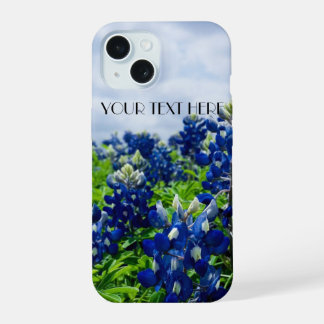 Bluebonnets Blauwe Bloemen Texas Lupine Bloemen  iPhone 15 Case