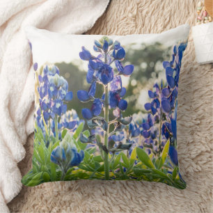 Bluebonnets Blauwe Bloemen Texas Texaanse Bloemstu Kussen