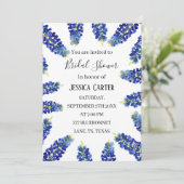 Bluebonnets Bloemen Waterverf Boho Vrijgezellenfee Kaart (Staand voorkant)