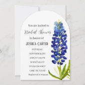 Bluebonnets Bloemen Waterverf Boho Vrijgezellenfee Kaart (Voorkant)