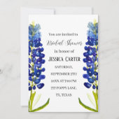Bluebonnets Bloemen Waterverf Boho Vrijgezellenfee Kaart (Voorkant)