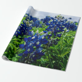 Bluebonnets Blue Floral Texas Texan Elegant Cadeaupapier