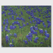 Bluebonnets Blue Floral Texas Texan Elegant Cadeaupapier (Vlak)