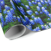 Bluebonnets Blue Floral Texas Texan Elegant Cadeaupapier (Rol Hoek)