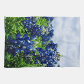 Bluebonnets Blue Floral Texas Texan Elegant Theedoek (Horizontaal)