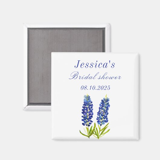 Bluebonnets Blue Floral Texas Vrijgezellenfeest Magneet (Voorkant / Achterkant)