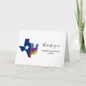 Bluebonnets Blue Floral Texas Wedding Dank u Bedankkaart (Voorkant)