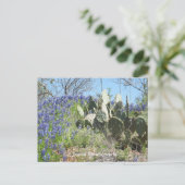 Bluebonnets & Cactus Briefkaart (Staand voorkant)