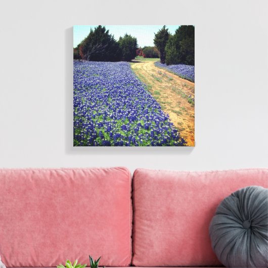 Bluebonnets Dirt Road Print (Insitu (Woonkamer))