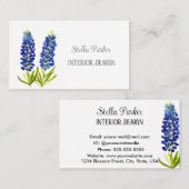 Bluebonnets Elegant Floral Texas Visitekaartje (Voorkant / Achterkant)