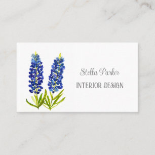 Bluebonnets Elegant Floral Texas Visitekaartje