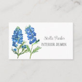Bluebonnets Elegant Floral Texas Visitekaartje (Voorkant)