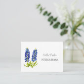 Bluebonnets Elegant Floral Texas Visitekaartje (Staand voorkant)