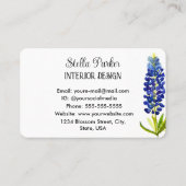 Bluebonnets Elegant Floral Texas Visitekaartje (Achterkant)