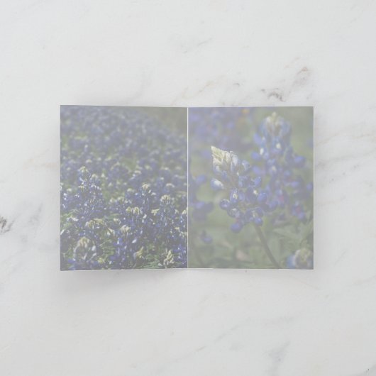 Bluebonnets en een Landweg danken u kaarden Bedankkaart (Binnen)