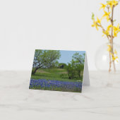 Bluebonnets en een Oude de notakaart van de Schuur Kaart (Gele Bloem)
