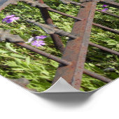 Bluebonnets en phlox rond de begraafplaatshek poster (Hoek)