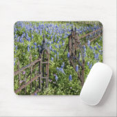 Bluebonnets en phlox rond het kerkhofhek muismat (Met muis)