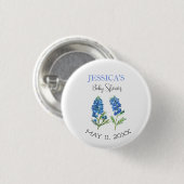 Bluebonnets Flowers Texas Baby shower Meisje Ronde Button 3,2 Cm (Voorkant /achterkant)