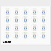 Bluebonnets Flowers Texas Baby shower Meisje Ronde Sticker (Vel)