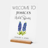 Bluebonnets Flowers Vrijgezellenfeest Welkomstbord Acryl Bord (Hoek)