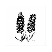 Bluebonnets Flowers Wildbloemen Lupine Texas Rubb Rubberstempel (Afrduk)