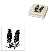 Bluebonnets Flowers Wildbloemen Lupine Texas Rubberstempel (Gestempeld)
