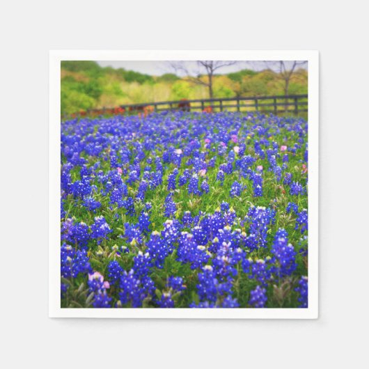 Bluebonnets in Texas Servetten (Voorkant)