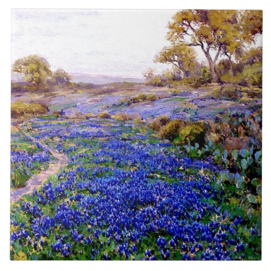 Bluebonnets in Twilight, ten noorden van San Anton Tegeltje (Voorkant)