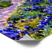 Bluebonnets in Twilight ten noorden van San Antoni Poster (Hoek)