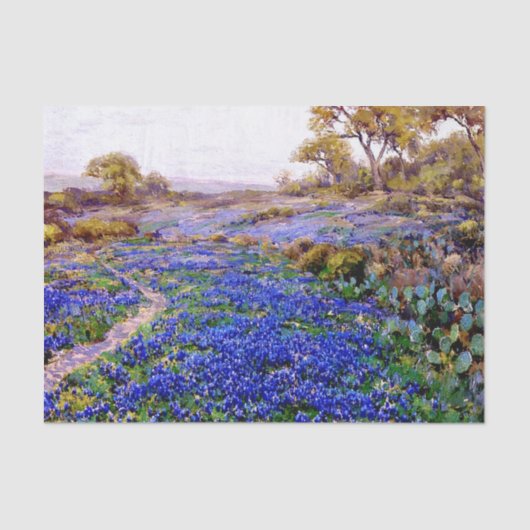 Bluebonnets in Twilight ten noorden van San Antoni Tissuepapier (Voorkant)