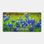 Bluebonnets Indiase Paintbrush Wildflower Naam Bureaumat (Voorkant)