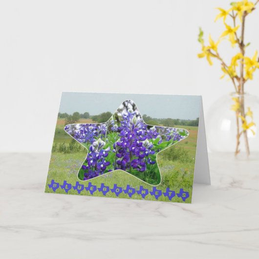 Bluebonnets Kaart (Gele Bloem)