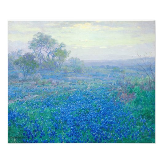 Bluebonnets near San Antonio, Texas door Onderdonk Foto Afdruk (Voorkant)