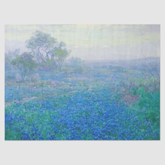 Bluebonnets near San Antonio, Texas door Onderdonk Tissuepapier (Voorkant)