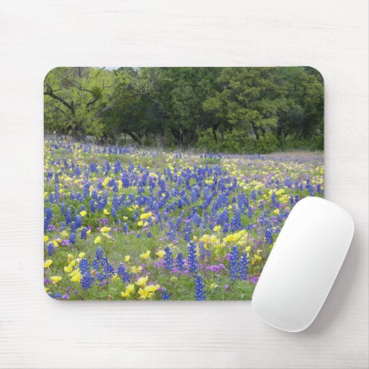 Bluebonnets, primrose en phlox muismat (Met muis)