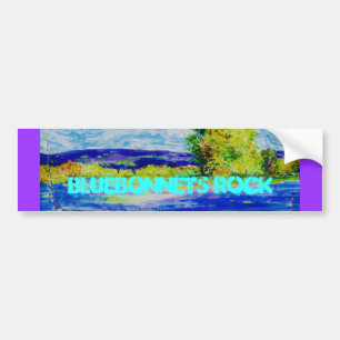 Bluebonnets Rock Art Bumpersticker
